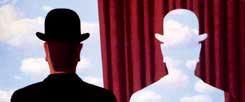 Die Seele schaut himmelwärts, und genau so entsteht auch Theologie: ganz menschlich. Alles Denken über Gott trägt biografische Züge. Doch bei vielen Theologen steht die Psyche unter Verdacht. (Gemälde: Rene Magritte, Decalcomania (1966), VG Bild-Kunst, Bonn 2013)
