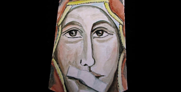 Zum Schweigen verurteilt: Marienbild von Lisa Kötter aus Münster. (Illustration: © Lisa Kötter)