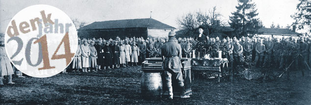 Krieg mit dem Segen der Kirche: Deutscher Feldgottesdienst im Ersten Weltkrieg. (Foto: Ullstein)