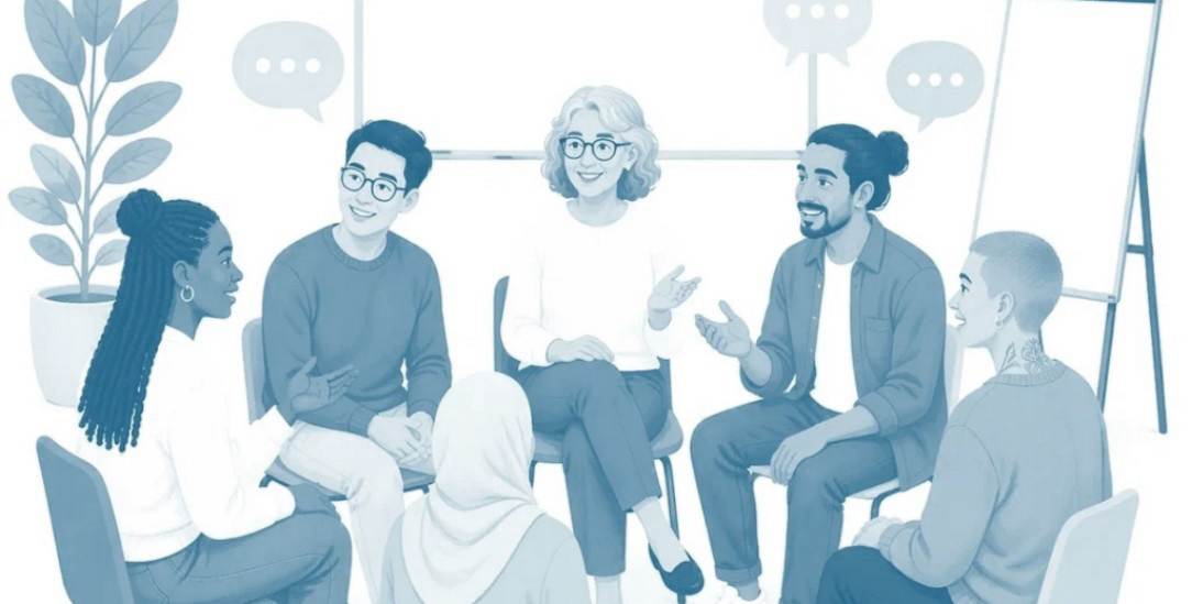 Damit ihr Engagement nicht verstummt: Die Linke Medienakademie hilft Initiativen gegen Rechts mit kostenlosen Praxisworkshops. (Illustration: Linke Medienakademie)