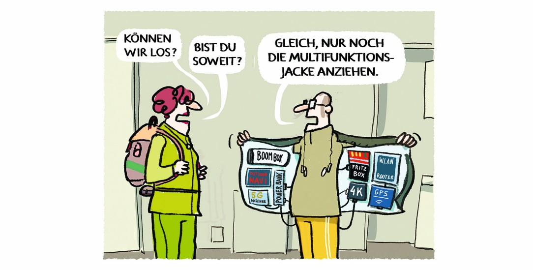 Urlaubsplanung ist auch im Kanzleramt nicht einfach. (Zeichnung: PA / DieKLEINERT / Markus Grolik)