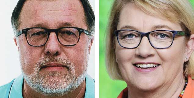 Sollte es künftig eine Impfpflicht für Kinder geben? Der Kinderarzt Thomas Fischbach (links) sagt: »Ja!« Die Grünen-Politikerin Kordula Schulz-Asche meint: »Nein!« (Fotos: Pressefoto BVKJ; Pressefoto/Kaminski)