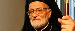 Gregor III. Laham: Der Patriarch pflegt seine Nähe zu Assad; die Proteste gegen das syrische Regime hält er für »von außen gesteuert«. (Foto: www.katholisch-informiert.ch)