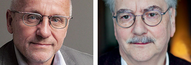 Ja, Streiks dürfen das Land sogar lahmlegen, sagt der Publizist Stephan Hebel (links), denn zu streiken ist ein Grundrecht. Nein, meint Publik-Forum-Chefredakteur Wolfgang Kessler, Beschäftigte, die an wichtigen Schaltstellen sitzen, dürfen ihre Macht nicht missbrauchen (Fotos: privat; Publik-Foum)
