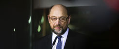 Martin Schulz, am Tag seines Rücktritts: Erst Messias, dann gekreuzigt. Die SPD spricht schon wenige Tage nach dem 13. Februar 2018 nicht mehr über den Mann aus Würselen. (Foto: pa/AP/Markus Schreiber)