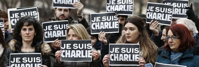 »Ich bin Charlie«: Spanische Journalistinnen und Journalisten zeigen Solidarität mit den Opfern von Paris. Nach dem Anschlag auf das Satiremagazin »Charlie Hebdo« ist europaweit das Entsetzen groß  (Foto: pa/dpa/Jesus Diges)
