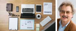 Wolfgang Kessler (rechts) hat einen Schreibtisch, der eigentlich nie so aussieht wie jener links. Gut arbeiten lässt sich in seinem Büro trotzdem - oder vielleicht  gerade deshalb? (Foto: stokkete/fotolia..com)