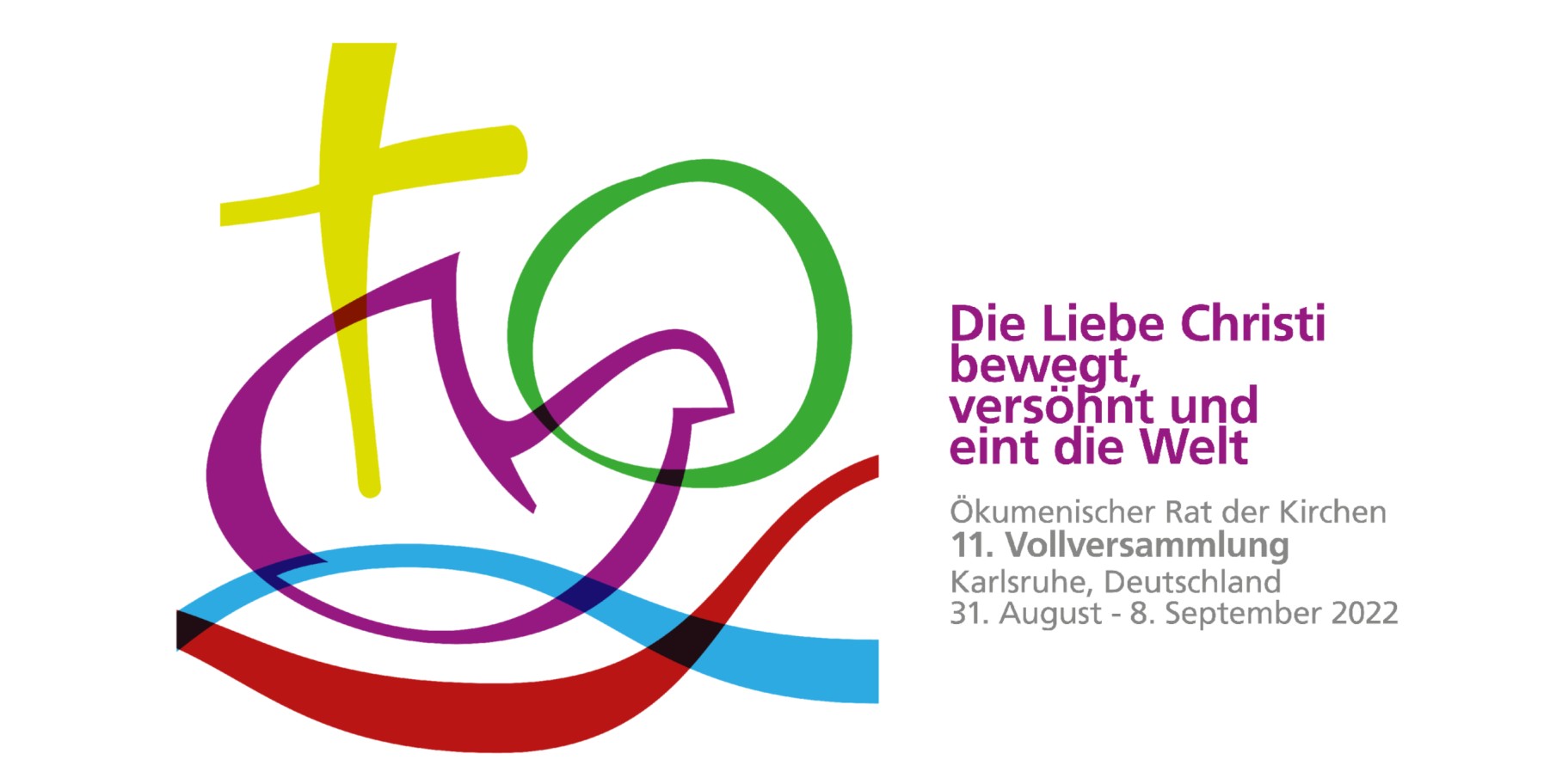 Das Symbol der Vollversammlung des ÖRK im September 2022 in Karlsruhe (Quelle: www.oikoumene.org)