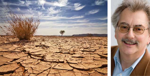 Gegen Erderhitzung hilft keine Wachstumsideologie: Wolfgang Kessler (rechts) sieht die GroKo in der Dauerkrise, weil sie das Ruder nicht herumreißt. (Fotos: istockphoto/E+; privat)