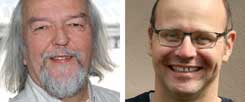 Starres Rentenalter abschaffen? Martin Hagenmaier (links) sagt: "Ja!" Michael Schrom (rechts) sagt: "Nein!" (Fotos: Privat; Publik-Forum)