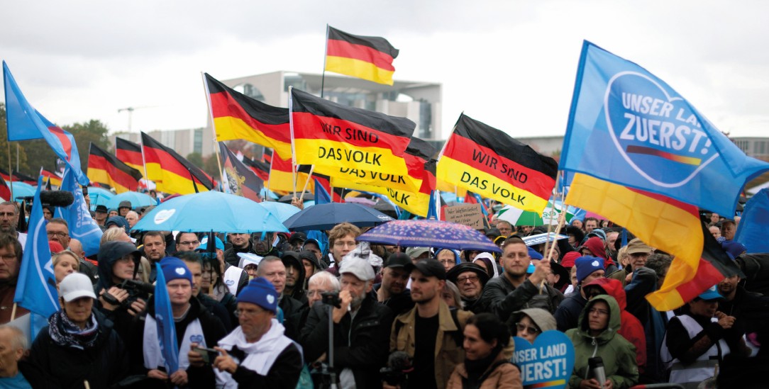 Zuerst kommen wir: AfD-Anhänger demonstrieren im Oktober 2022 gegen die Russland- und Energiepolitik der Bundesregierung (Foto: imago images / IPON)