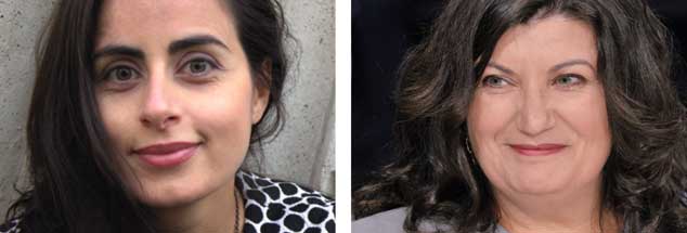 Müssen sich Muslime immer neu von islamistischen Terroranschlägen weltweit distanzieren? »Ja!«, sagt Sineb El Marar (links). »Nein, das wäre falsch!«, findet dagegen Canan Topcu (rechts). (Fotos: privat; pa/Schindler)