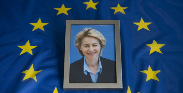 Ursula im Glück: Am Dienstagabend ist sie mit 383 von 733 Stimmen zur neuen Präsidentin der EU-Kommission gewählt worden. (Foto:pa/Ulrich Baumgarten)