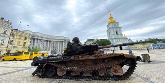 Eroberter russischer Panzer in Kiew: »Die Verhandlungsbereitschaft der Ukraine ist gesunken«, sagt Thorsten Gromes(Foto: PA/DPA/Ulf Mauder)