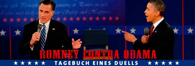 Barack Obama (rechts) schlug sich bei seinem zweiten Rededuell mit Herausforderer Mitt Romney viel besser als beim ersten. Wird das reichen, um am 6. November 2012 das Weiße Haus zu erobern? (Foto: pa/landov/Pat Benic)