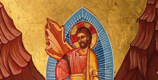 Griechische Auferstehungsikone: Christus steht auf den zerbrochenen Pforten der Hölle und führt die Toten aus den Gräbern