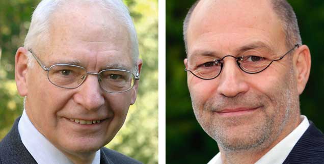 Sollte der nächste Bundespräsident direkt gewählt werden? Jens Reich (links) sagt: Ja! Ralf-Uwe Beck (rechts) sagt: Nein! (Fotos: Ausserhofer; Willms)