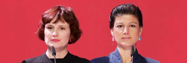 Beim Streit zwischen der Linken-Parteivorsitzenden Katja Kipping (links) und der Fraktionsvorsitzenden Sahra Wagenknecht geht es um mehr als um persönliche Animositäten (Foto: Popow/Ullstein)