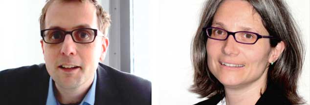 Pro und Contra Rundfunkbeitrag: Fernsehredakteur Thomas Schneider (links) hält ihn für unverzichtbar. Für Publik-Forum-Redakteurin Andrea Teupke (rechts) ist er undemokratisch und unzeitgemäß.