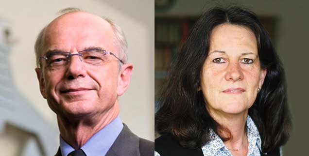 Brauchen wir eine Wahlpflicht? Christian Weber (links) und Bettina Röder (rechts) streiten sich darüber. (Fotos: Pressebild Bürgerschaft Bremen; Pramme)