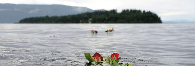  Die Insel Utøya: Am 22. Juli tötete hier Anders Breivik 69 Jugendliche 