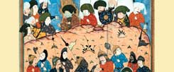 Die Schlacht bei Kerbela, dargestellt in einer Miniatur, bei der es 680 um die Führung der Muslime ging: Der Streit zwischen Sunniten und Schiiten geht auf den Konflikt aus dieser Zeit um die Nachfolge des Propheten Mohammed zurück (Foto: pa/akg)