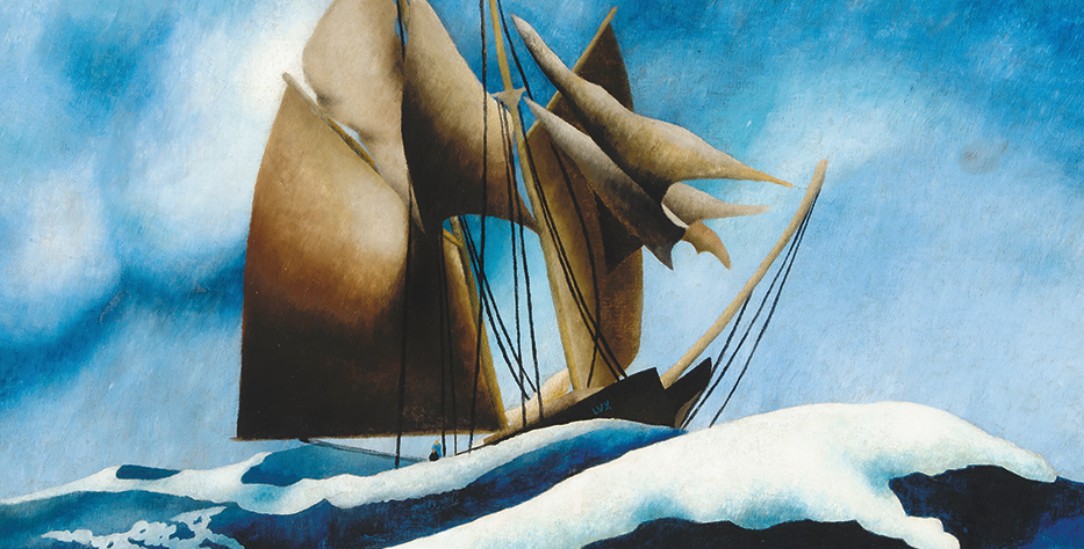 (T. Lux Feininger, Im Passat,1930, / Privatbesitz, Foto: Stefan Schiske für Lehr Kunstauktionen)