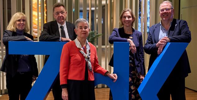 Wollen mitreden: Das ZdK-Präsidium bestehend aus Claudia Nothelle, Thomas Söding, Irme Stetter-Karp, Dorothee Klüppel und Christian Gärtner (v.l.n.r.)Foto: PA/epd-Bild/Christian Ditsch)