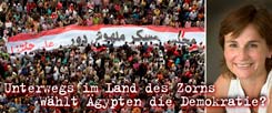 Elisabeth Zoll reist bis zum 12. Mai 2012 durch Ägypten. Wenige Tage vor den entscheidenden Präsidentschaftswahlen ist das Land im Ausnahmezustand. Unruhen begleiten die Vorbereitung der Wahl, die Ägypten in die Demokratie führen soll. (Fotos: pa/dpa/Khaled Elfiqi; Pressefoto Zoll)