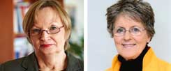 Prostitution weltweit legalisieren? Susanne Kahl-Passoth (links) sagt: "Ja!" Lea Ackermann (rechts) sagt: "Nein!" (Fotos: epd/Schoelzel; Solwodi Deutschland e.V.)