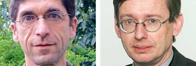 Palästina als Staat anerkennen? Rolf Verleger (links) sagt: "Ja!" Thomas Hoppe (rechts) sagt: "Nein!" (Fotos: Witt-Stahl; privat)
