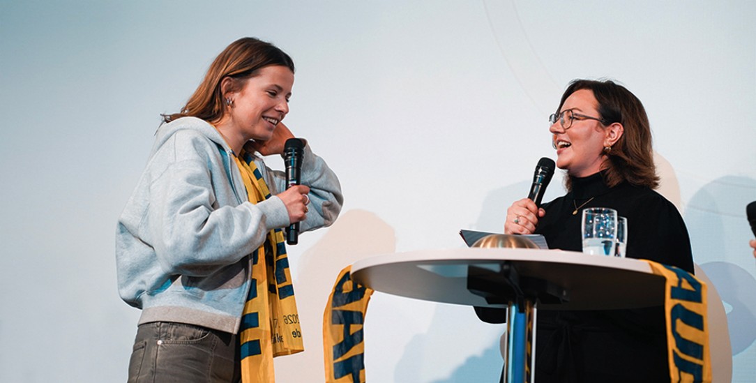 Gegen das fossile Weiter-so: Luisa Neubauer, aktiv bei den Fridays for Future, auf dem Katholikentag in Würzburg.