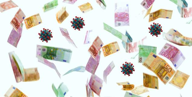 Mehr als eine Billion Euro investiert der deutsche Staat wegen Corona (Foto: TeamDAF/alamy; istockphoto/BlackJack3D)