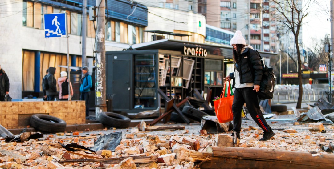 Kiew nach einer Bombenattacke: Alltag trotz Krieg. (Foto:pa Ceng Shou Yi/NurPhoto)