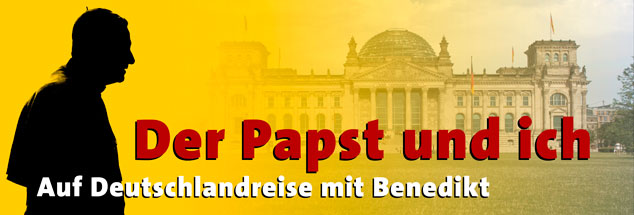 Aus dem Bundestag gleich weiter zur jüdischen Gemeinde und ins Olympiastadion: Papst Benedikt XVI. hastet in Berlin, der ersten Station seiner Deutschlandreise, von Ort zu Ort. Kein Spaziergang für einen 84-Jährigen (Bildmaterial: pa)