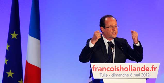 Francois Hollande, der Sieger der französischen Präsidentenwahl, will das Finanzsystem in Europa deutlich stärker regulieren, die Krisenländer könnten mit einem Wachstumsprogramm wieder auf die Beine kommen, aber kann er halten, was er versprochen hat? (Foto: pa/Bernard/abacapress.com)