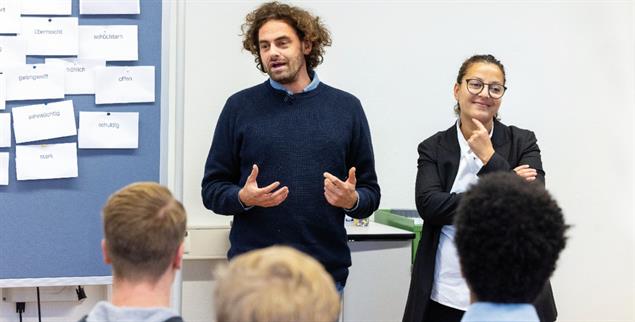 Zusammen gegen Antisemitismus: Jouanna Hassoun und Shai Hoffmann (Foto: Achim Pohl)