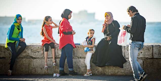 Trügerische Idylle? In Alexandria wirkt das Leben friedlich. Viele Menschen ziehen sich angesichts staatlicher Repression ins Private zurück (Foto: Großmann)