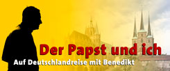 Papst Benedikt XVI. in Erfurt: Im evangelischen Augustinerkloster  lebte und arbeite einst Martin Luther. Am späten Nachmittag desselben Tages tauchte der Papst dann in eine sehr katholische Welt ein: in das Milieu des Eichsfelds (Bildmaterial: pa)