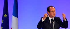 Francois Hollande, der Sieger der französischen Präsidentenwahl, will das Finanzsystem in Europa deutlich stärker regulieren, die Krisenländer könnten mit einem Wachstumsprogramm wieder auf die Beine kommen, aber kann er halten, was er versprochen hat? (Foto: pa/Bernard/abacapress.com)