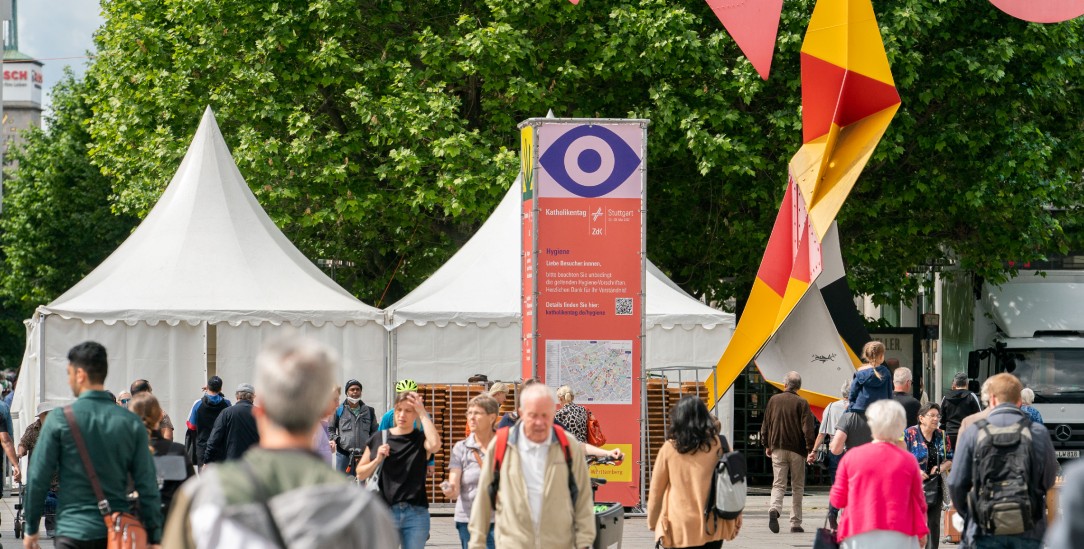 Vom 25. bis 29. Mai findet in Stuttgart der Katholikentag statt (Foto: epd/Thomas Niedermueller)