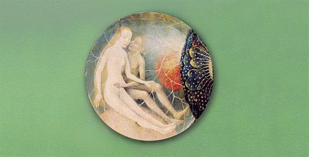 Ende der Unschuld: Ausschnitt aus dem Gemälde von Johann Heinrich Füssli, »Adam und Eva, zum ersten Mal von Satan beobachtet« (1796) (Foto: Publik-Forum unter Verwendung eines Motivs aus Hieronymus Boschs Gemälde »Garten der Lüste«)