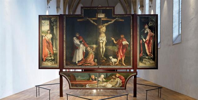 Der Isenheimer Altar, erste Schauseite, im Museum Unterlinden in Colmar (Foto: © Musée Unterlinden, Colmar / Ruedi Walti)