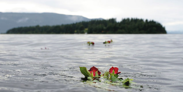  Die Insel Utøya: Am 22. Juli tötete hier Anders Breivik 69 Jugendliche 