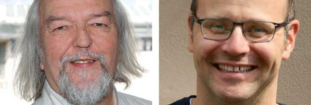 Starres Rentenalter abschaffen? Martin Hagenmaier (links) sagt: "Ja!" Michael Schrom (rechts) sagt: "Nein!" (Fotos: Privat; Publik-Forum)
