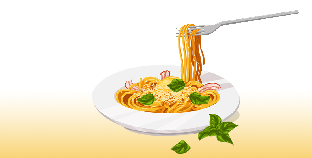 Köstlich! Mit guter Gesellschaft schmecken Nudeln und Soße besser als jede Delikatesse.(Foto: Salome Roessler; Illustration: IStock / Ekaterina-Sumanosova)