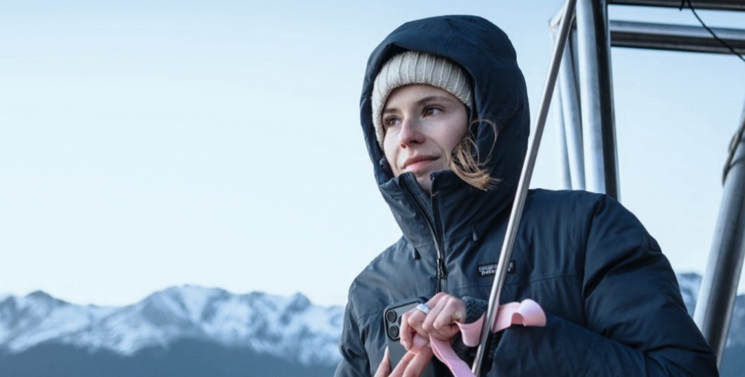 Weiter Blick: Klimaaktivistin Luisa Neubauer an Bord des Forschungsschiffs »Malizia Explorer« in der Antarktis. (Foto: FB/Luisa Neubauer)