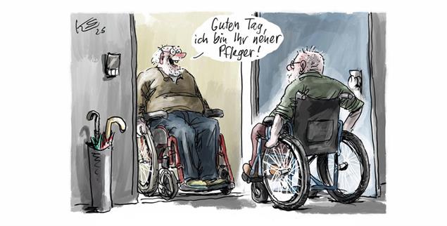 Wer wird verpflichtet? Wer engagiert sich? (Zeichnung: Klaus Stuttmann)