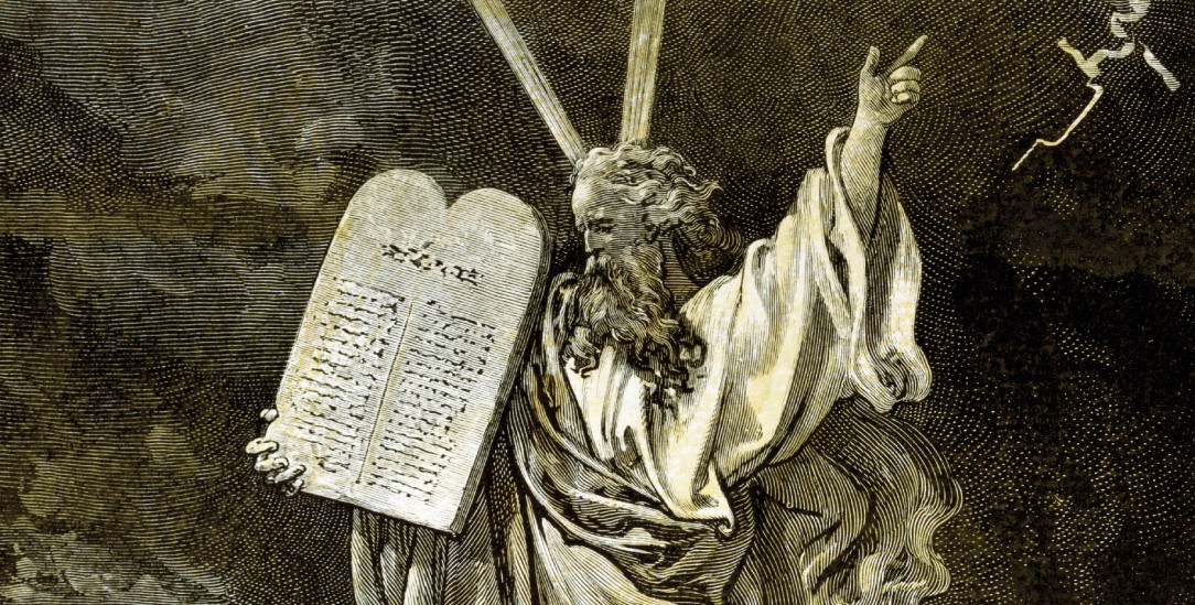 Mose empfängt die Zehn Gebote am Berg Sinai (Illustration: pa/Artcolor)