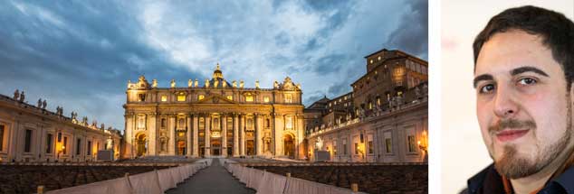 Am Ende des Vatikan-Gipfels: Der Vorhang fällt - und alle Fragen offen. »So wird die Kirche ihre Glaubwürdigkeit nicht wieder herstellen können«, sagt Thomas Andonie (rechts). (Fotos: pa/Wolf; KNA)